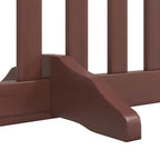 Puerta de perros plegable 6 paneles madera álamo marrón 480 cm