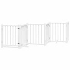 Puerta de perros plegable 15 paneles madera álamo blanca 750 cm