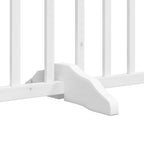 Puerta de perros plegable 12 paneles madera álamo blanca 600 cm