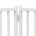 Puerta de perros plegable 15 paneles madera álamo blanca 750 cm