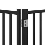 Puerta de perros plegable 12 paneles madera álamo negra 600 cm