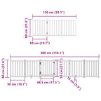 Puerta de perros plegable 12 paneles madera álamo marrón 600 cm