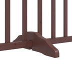 Puerta de perros plegable 12 paneles madera álamo marrón 600 cm