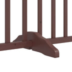 Puerta de perros plegable 12 paneles madera álamo marrón 600 cm