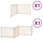Puerta para perros plegable 6 paneles madera de álamo 480 cm