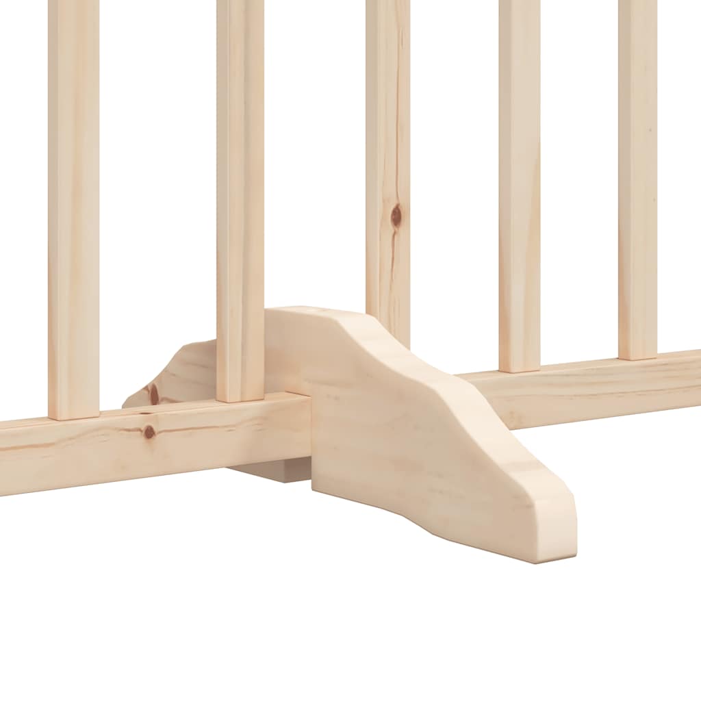 Puerta para perros plegable 6 paneles madera de álamo 480 cm