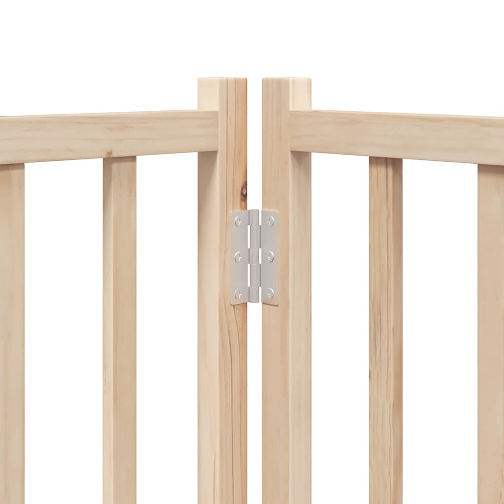 Puerta para perros plegable 6 paneles madera de álamo 480 cm
