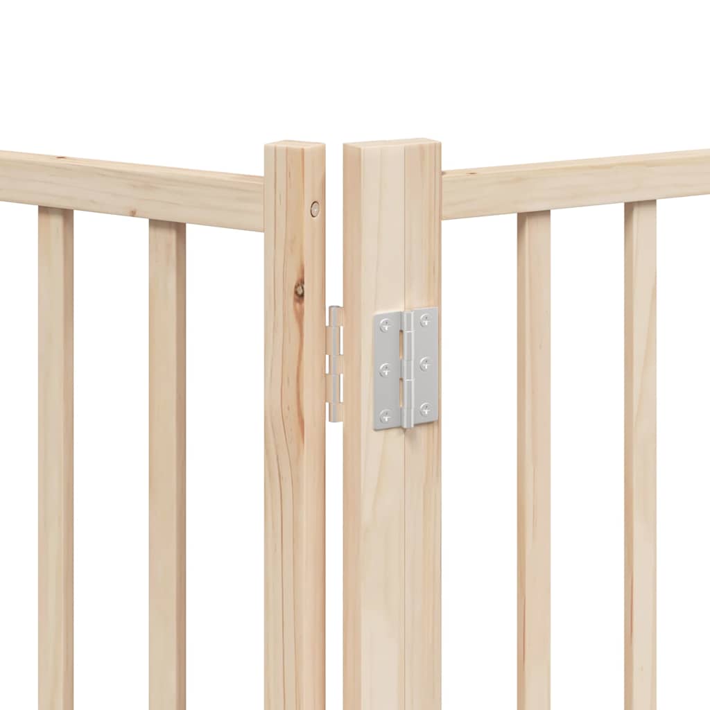 Puerta para perros plegable 6 paneles madera de álamo 480 cm