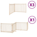 Puerta para perros plegable 10 paneles madera de álamo 800 cm