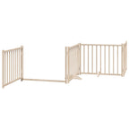 Puerta para perros plegable 10 paneles madera de álamo 800 cm
