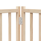 Puerta para perros plegable 10 paneles madera de álamo 800 cm