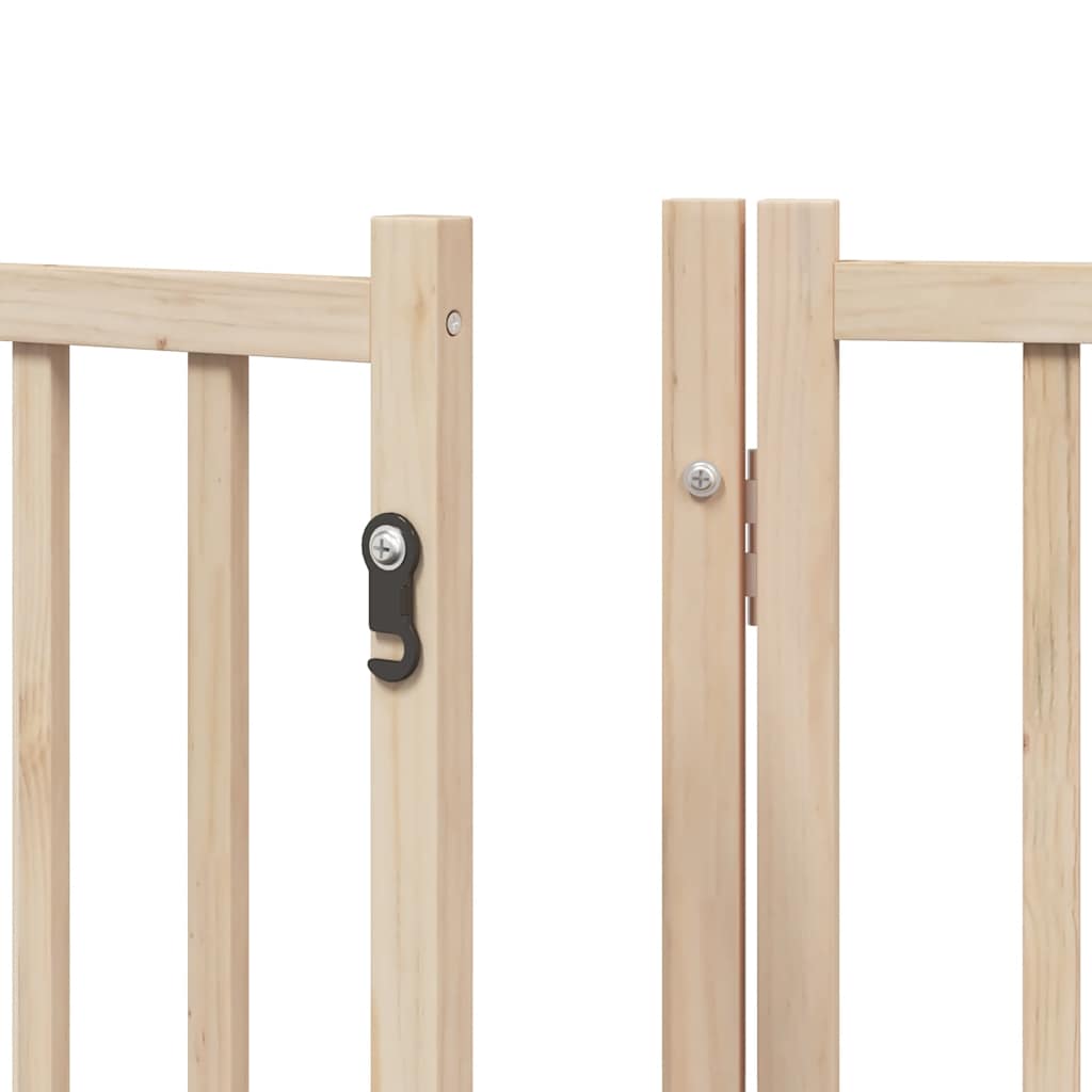 Puerta para perros plegable 10 paneles madera de álamo 800 cm