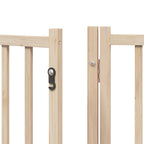 Puerta para perros plegable 10 paneles madera de álamo 800 cm