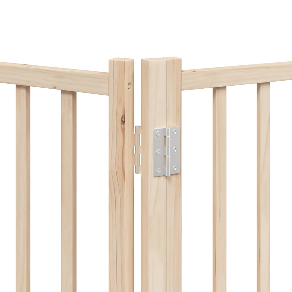 Puerta para perros plegable 10 paneles madera de álamo 800 cm
