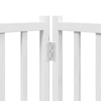 Puerta de perros plegable 12 paneles madera álamo blanca 960 cm