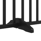 Puerta de perros plegable 12 paneles madera álamo negra 960 cm