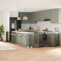 Puerta de perros plegable 8 paneles madera álamo negra 640 cm