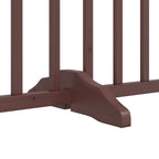 Puerta de perros plegable 12 paneles madera álamo marrón 960 cm