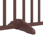 Puerta de perros plegable 12 paneles madera álamo marrón 960 cm