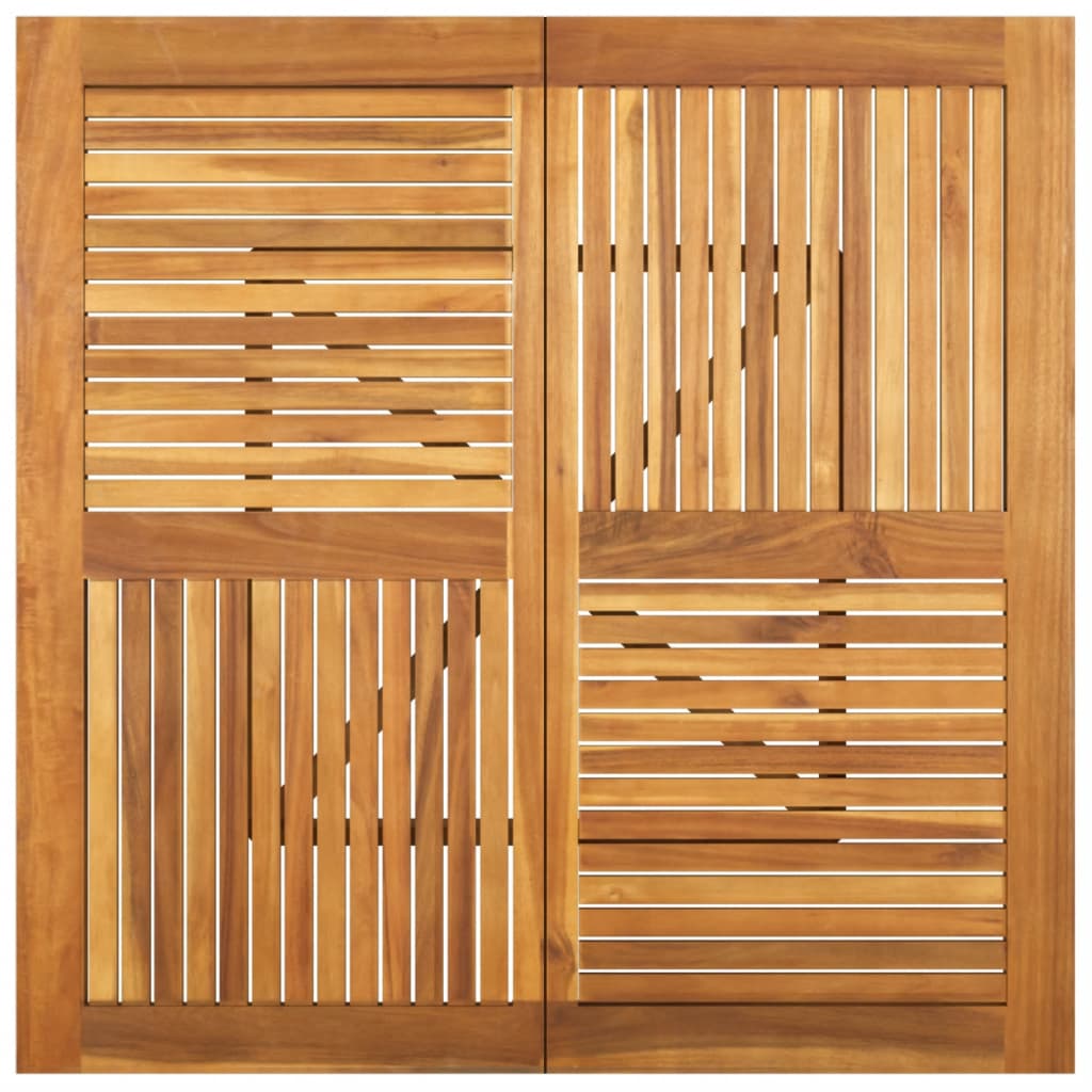 Mesa de jardín madera maciza de acacia 110x110x75 cm