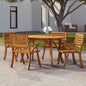Mesa de jardín madera maciza de acacia 110x110x75 cm