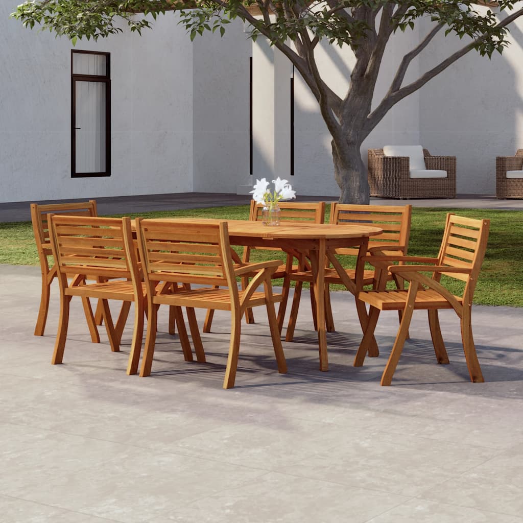 Mesa de jardín madera maciza de acacia 110x110x75 cm