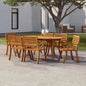 Mesa de jardín madera maciza de acacia 110x110x75 cm
