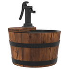 Fuente de agua con bomba madera maciza de abeto 28x28x34,5 cm