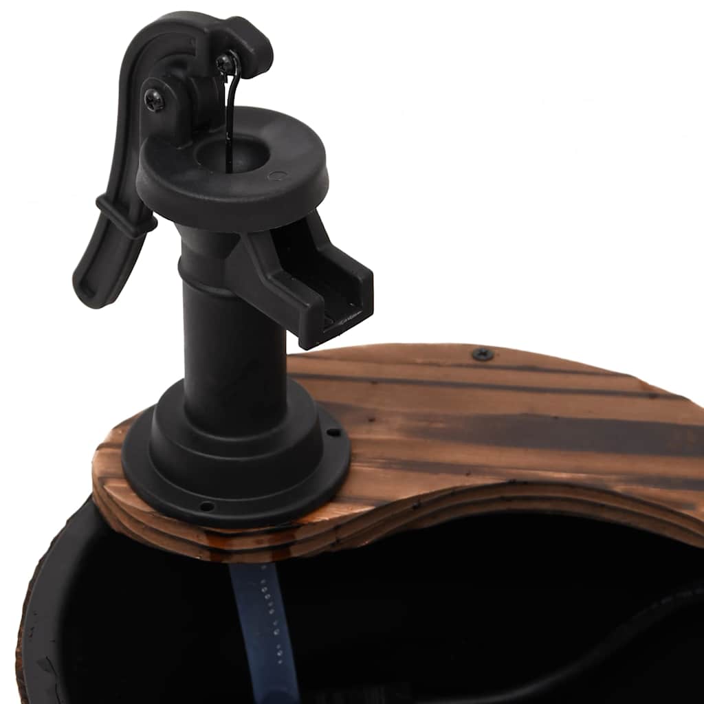 Fuente de agua con bomba madera maciza de abeto 28x28x34,5 cm