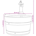 Fuente de agua con bomba madera maciza de abeto 28x28x34,5 cm