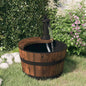 Water fountain with pump solid fir wood 28x28x34.5 cm