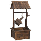 Fuente pozo de deseos con bomba madera de abeto 57x50x112 cm