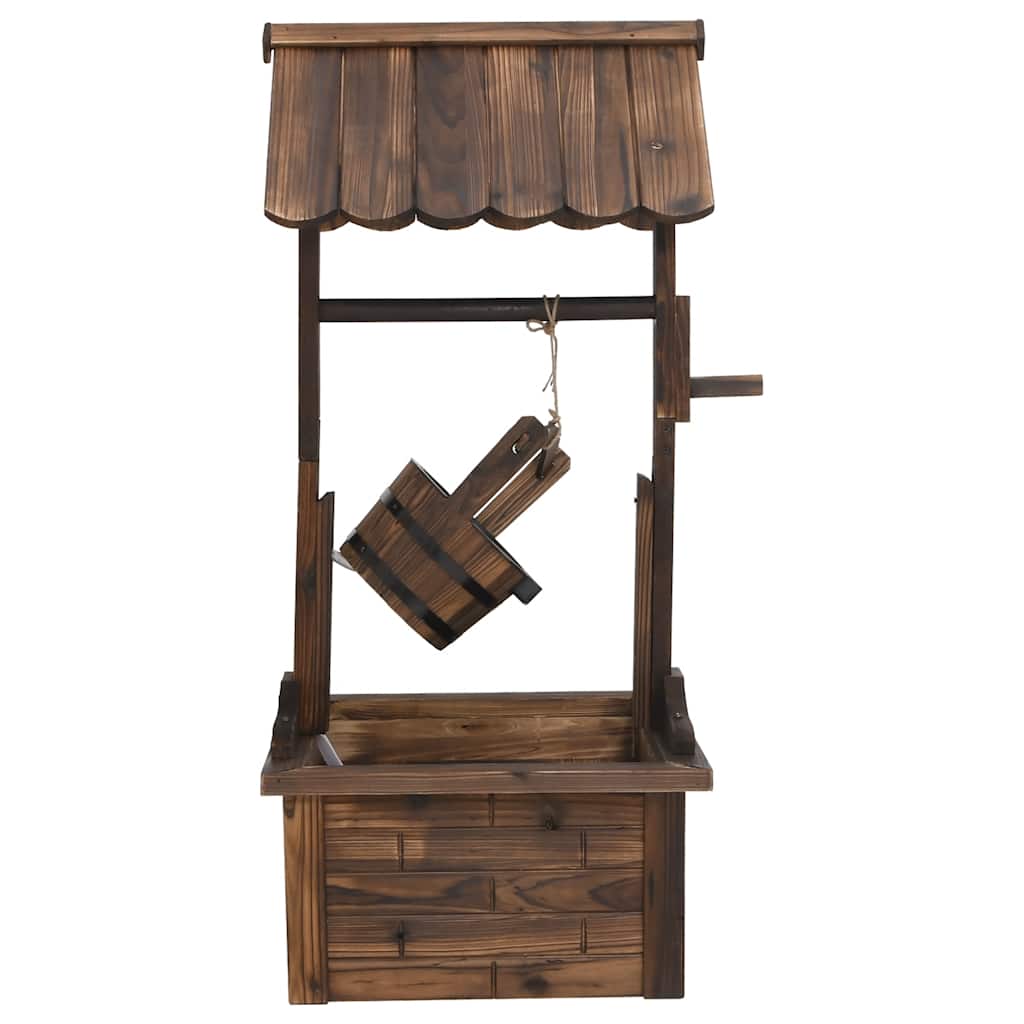 Fuente pozo de deseos con bomba madera de abeto 57x50x112 cm