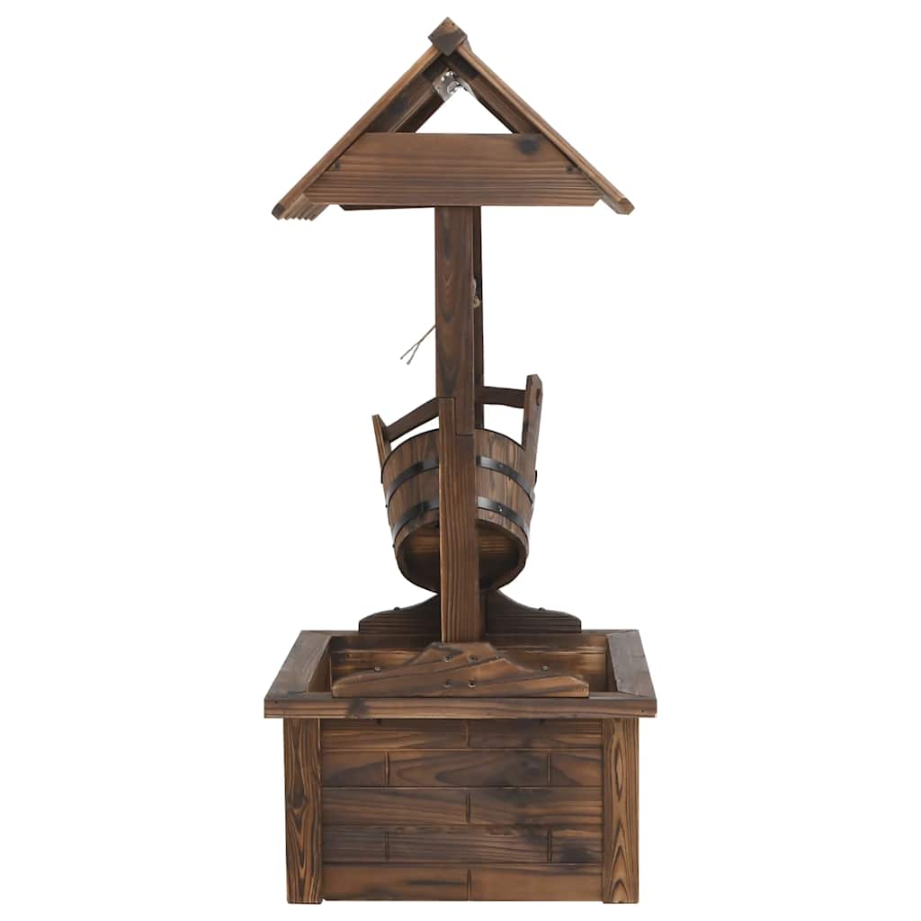 Fuente pozo de deseos con bomba madera de abeto 57x50x112 cm