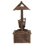 Fuente pozo de deseos con bomba madera de abeto 57x50x112 cm