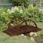 Garden bridge with half-wheel solid fir wood 99x50x38cm