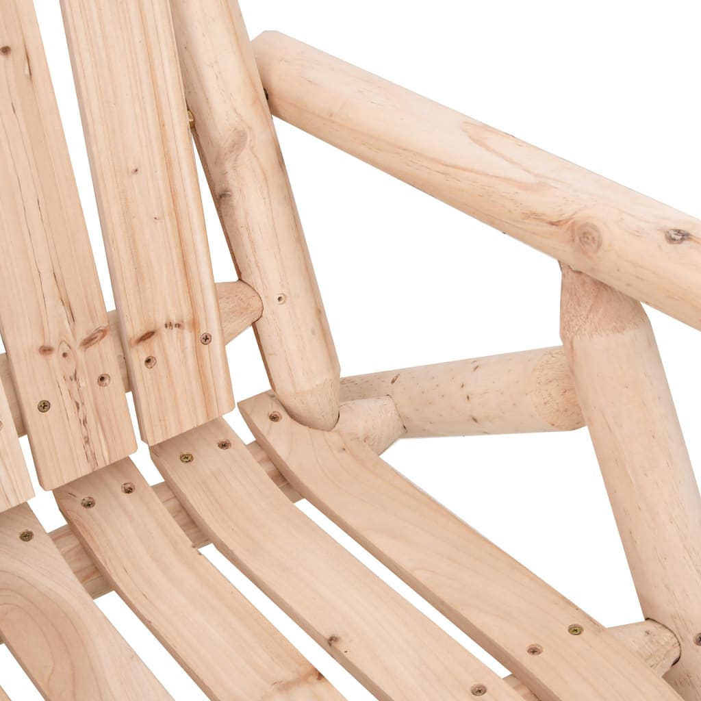 Silla mecedora de jardín madera maciza abeto 69x96x101 cm