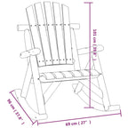 Silla mecedora de jardín madera maciza abeto 69x96x101 cm