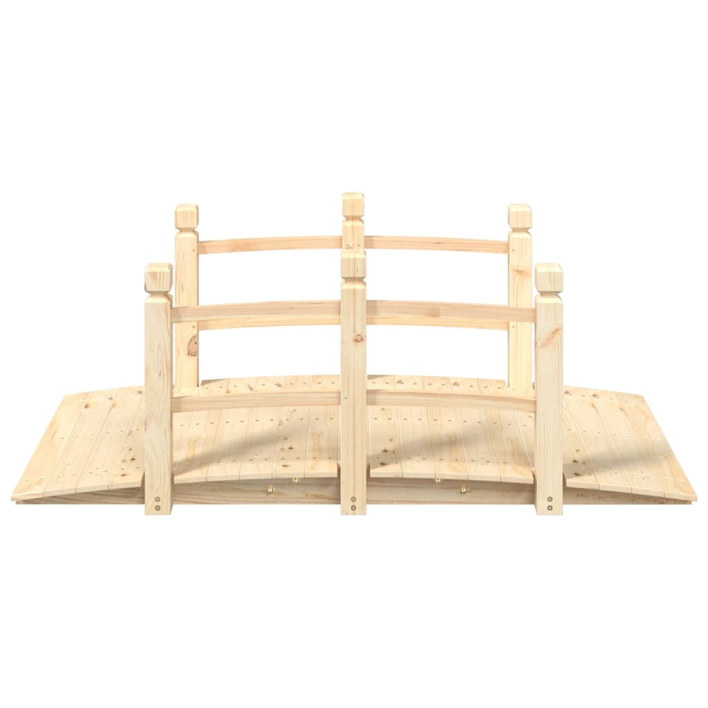 Puente de jardín con barandillas madera de abeto 150x67x56cm