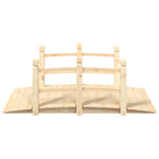 Puente de jardín con barandillas madera de abeto 150x67x56cm