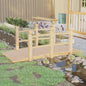 Puente de jardín con barandillas madera de abeto 150x67x56cm