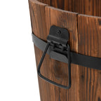 Juego de maceteros cubo de madera 3 piezas madera maciza abeto