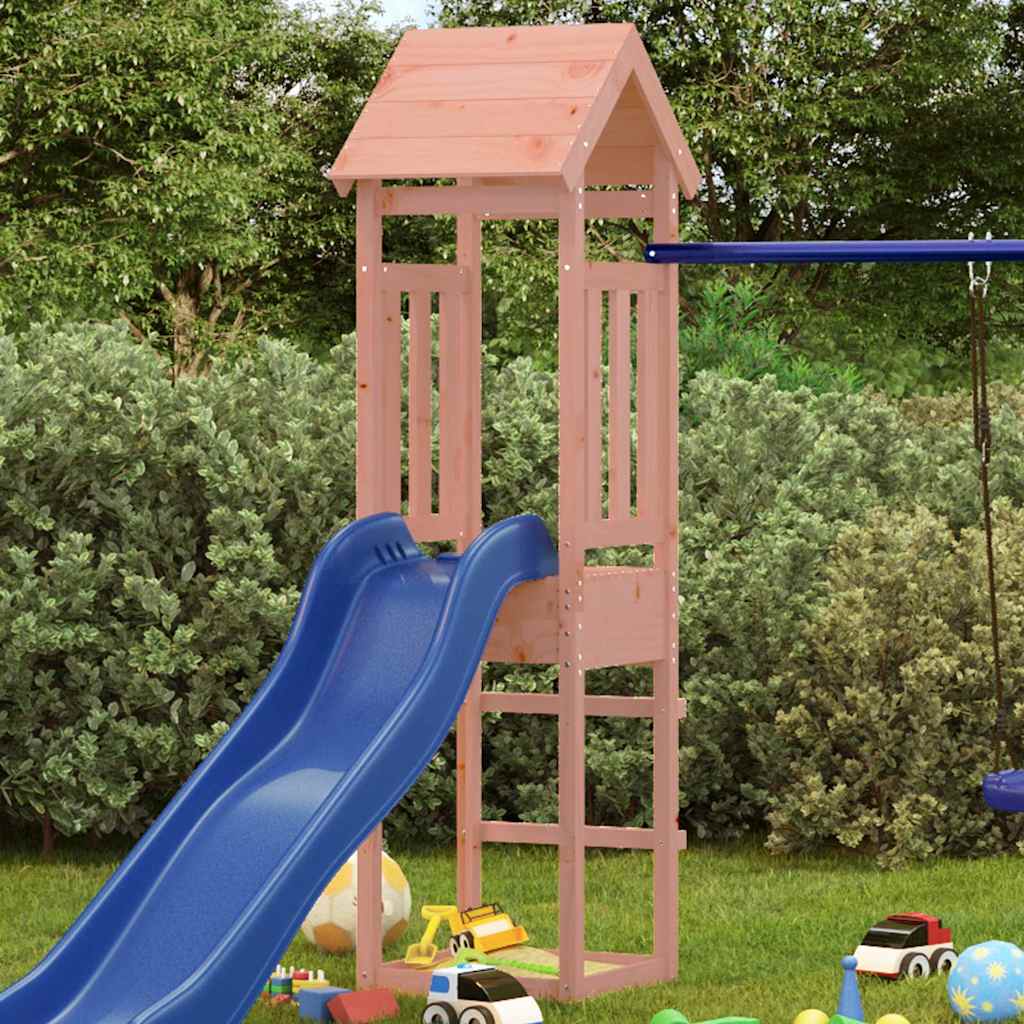 Torre de juegos madera maciza abeto douglas 52,5x46,5x206,5 cm