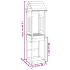 Torre de juegos madera maciza abeto douglas 52,5x46,5x206,5 cm