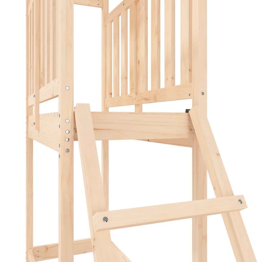 Parque infantil de exterior madera maciza de pino 53x110x214 cm