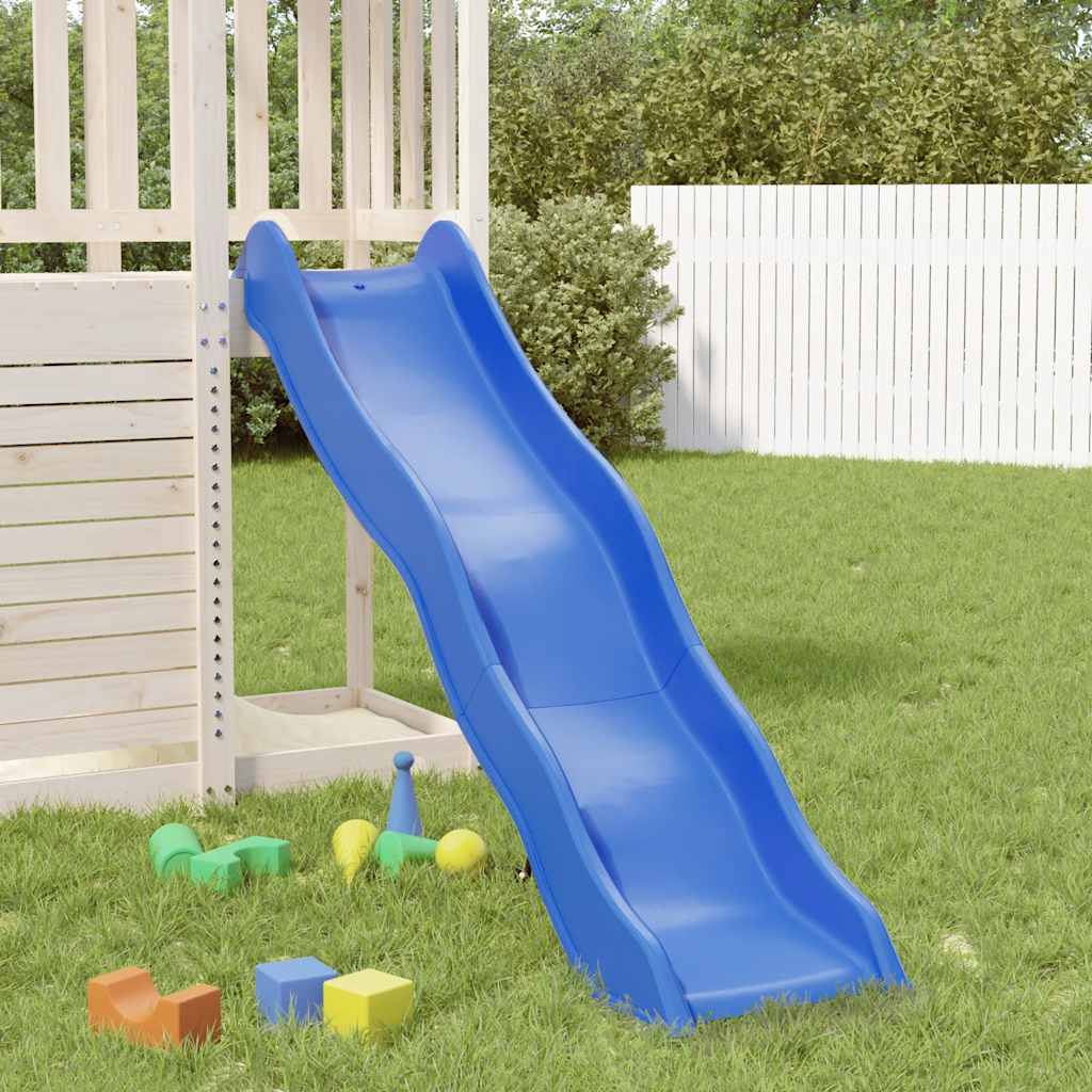 Tobogán infantil polipropileno azul 174x38 cm