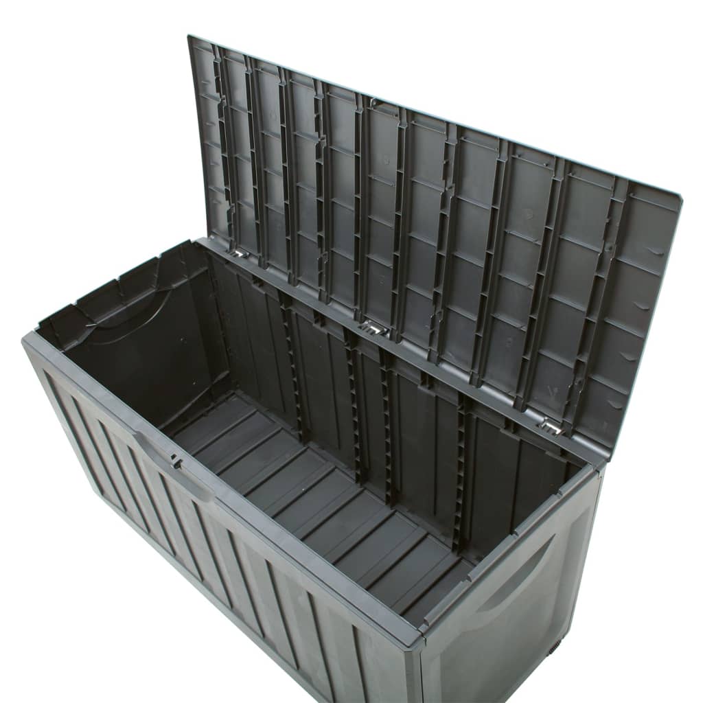 Caixa de arrumação em polipropileno preta 118x53x57 cm