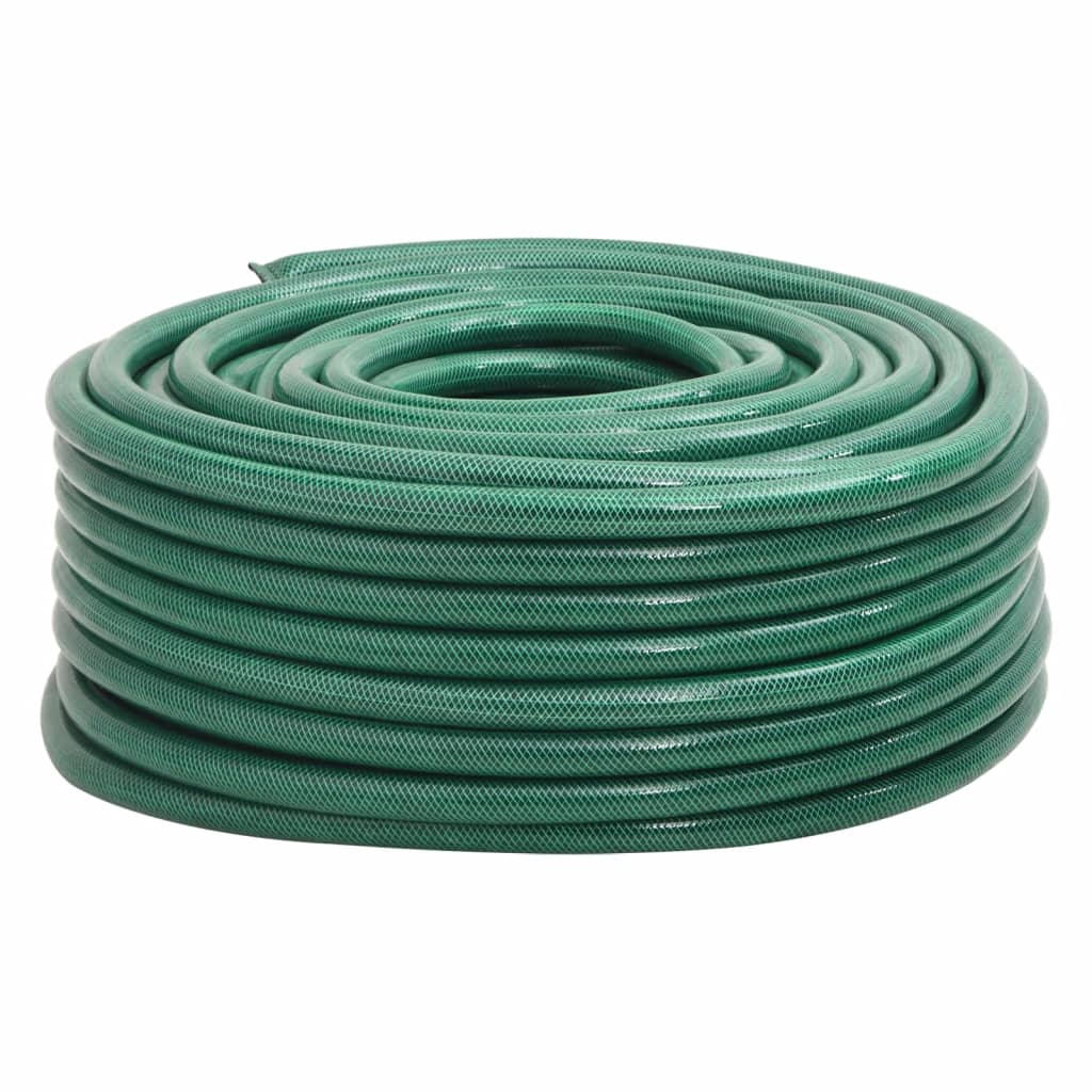 Green PVC garden hose 0.5" 10 m