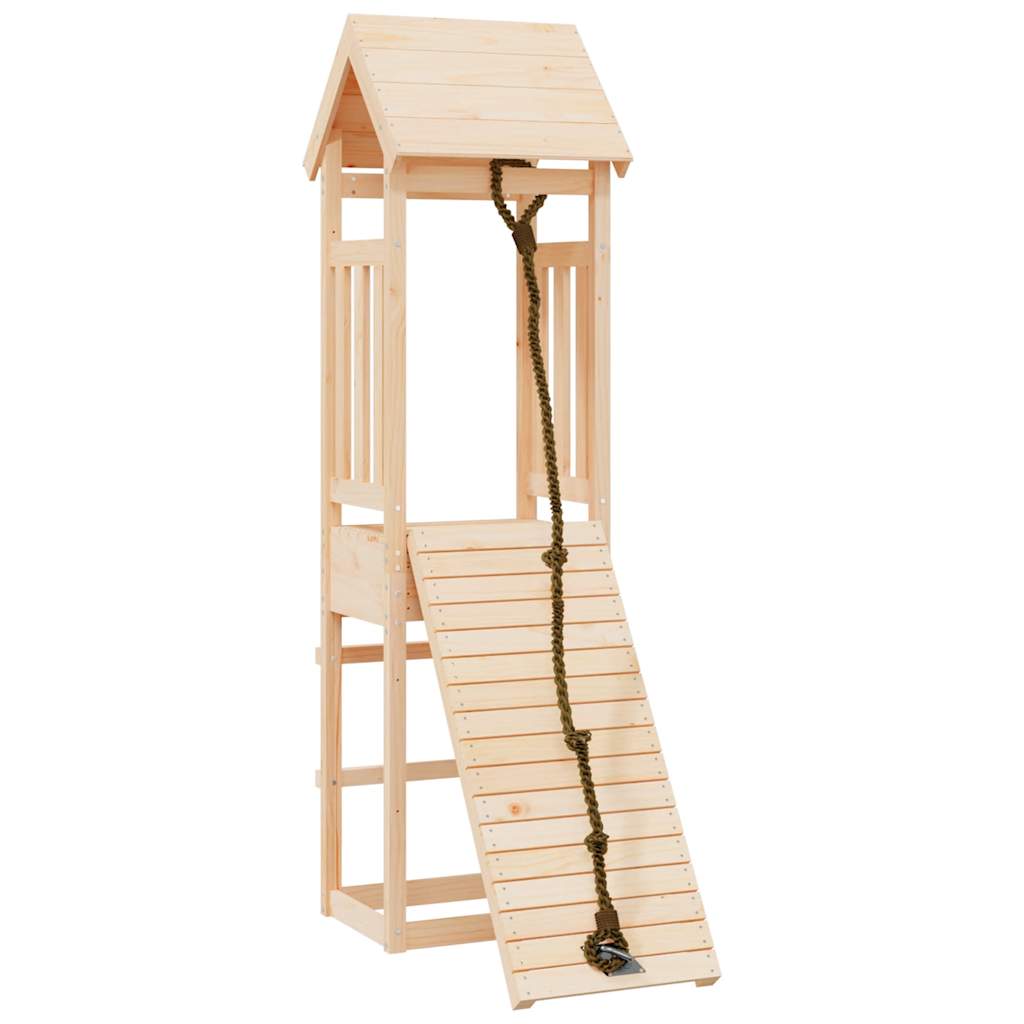 Casa de juegos con pared de escalada madera maciza pino