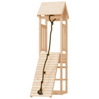 Casa de juegos con pared de escalada madera maciza pino